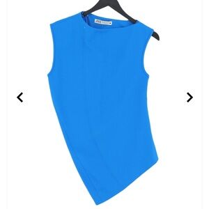 Zara Asymmetrical Stretch Knit Top